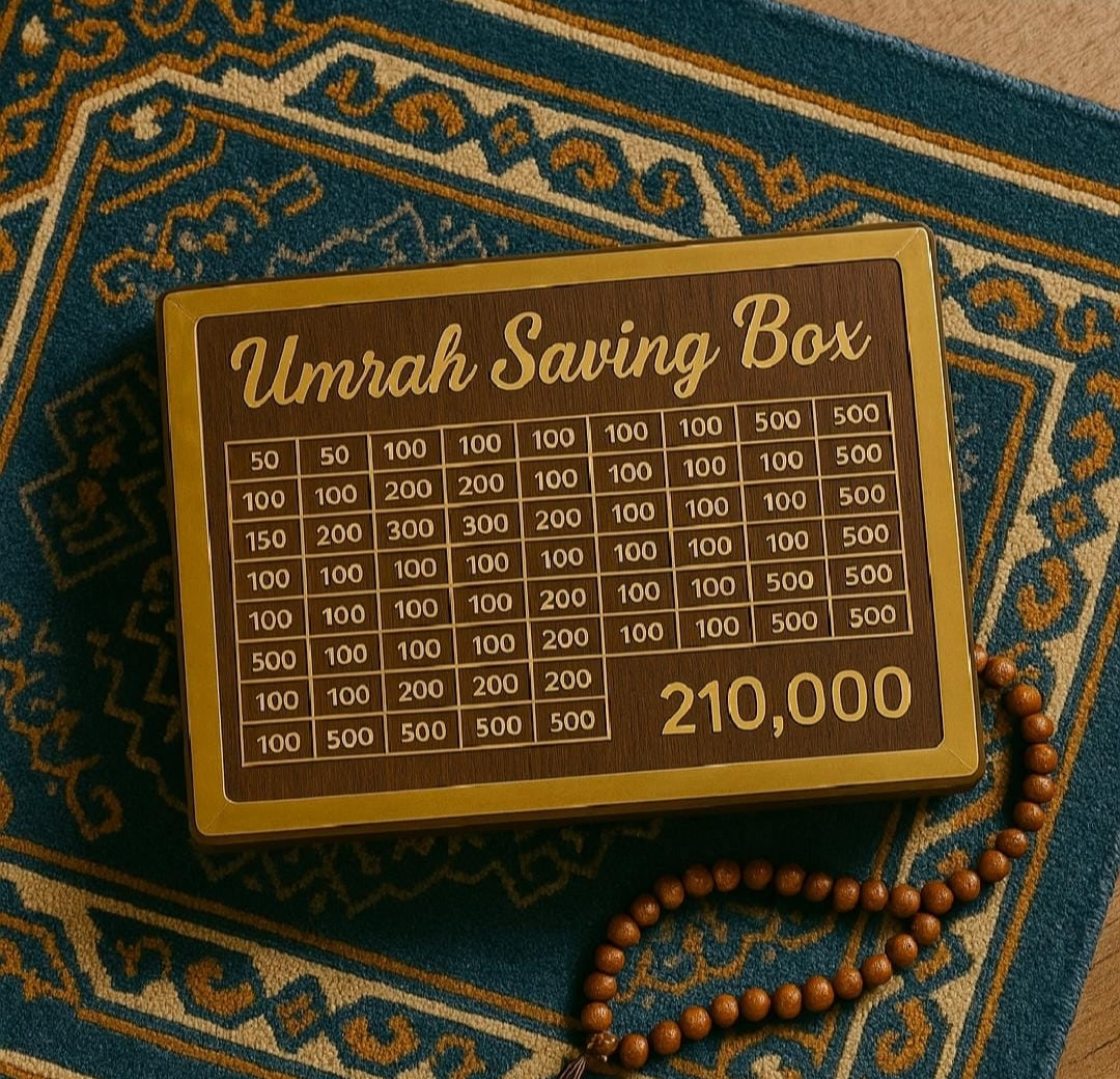 Umrah Saving Box – Step Closer to the Kaaba (Buy 1 Get 1 Free-Limited time offer)