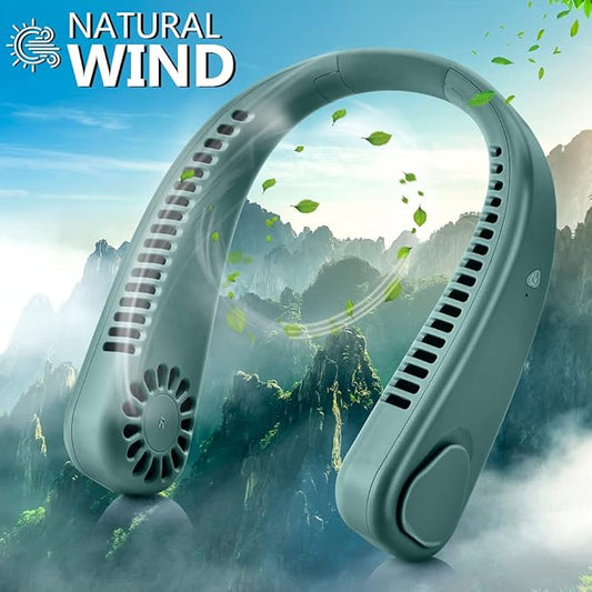  🧊 *Arctic Air Freedom* Wearable Neck Fan – 3-Speed Air Cooler & Purifier | Hands-Free Cooling for Home, Travel & Outdoors !