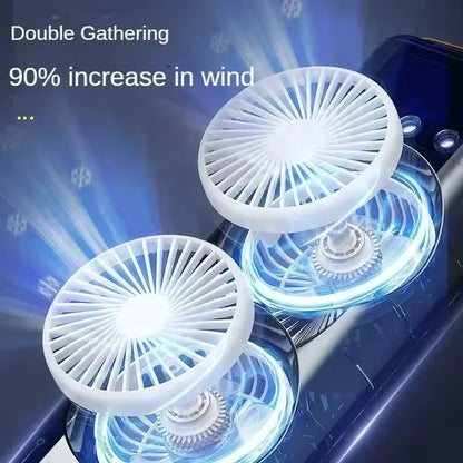🚀 *Next-Gen Cooling!* Dual-Blade Spiral Air Blower Fan – High-Pressure Wind, Ultra Quiet, Portable Power !