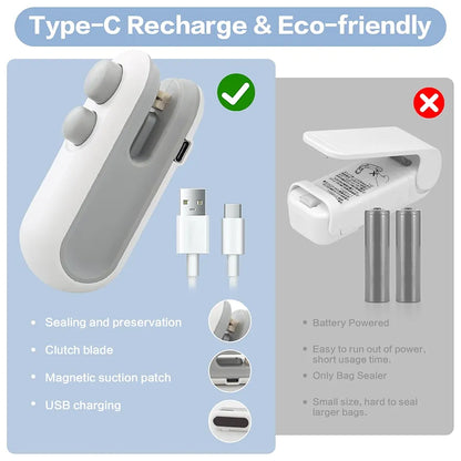 *🛍️ Keep It Fresh with the Mini Sealing Machine!*(Buy 2 Get 1 free-Limited time offer)
