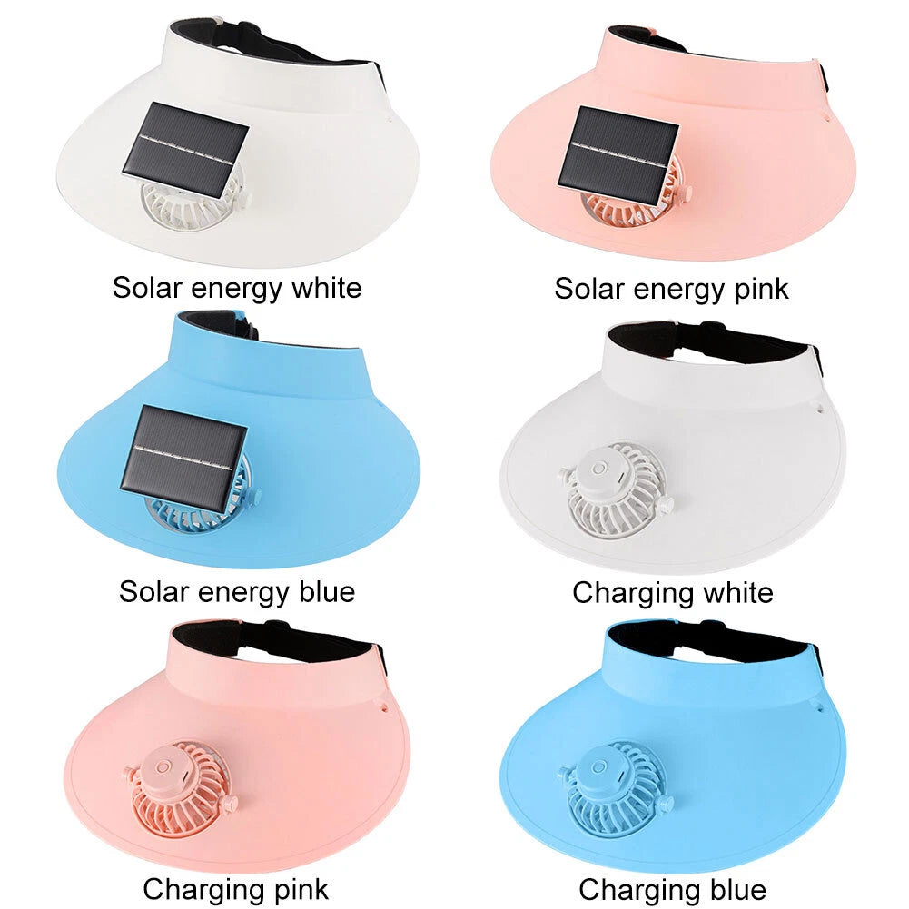 *SolarCool Fan Visor – Stay Fresh, Stay Stylish! ☀️🧢*