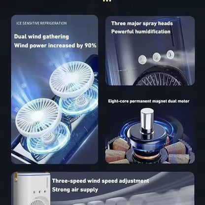 🚀 *Next-Gen Cooling!* Dual-Blade Spiral Air Blower Fan – High-Pressure Wind, Ultra Quiet, Portable Power !