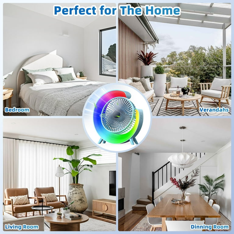 *CoolBreeze Max – Smart Rechargeable Fan with RGB Magic & Long Battery Life*