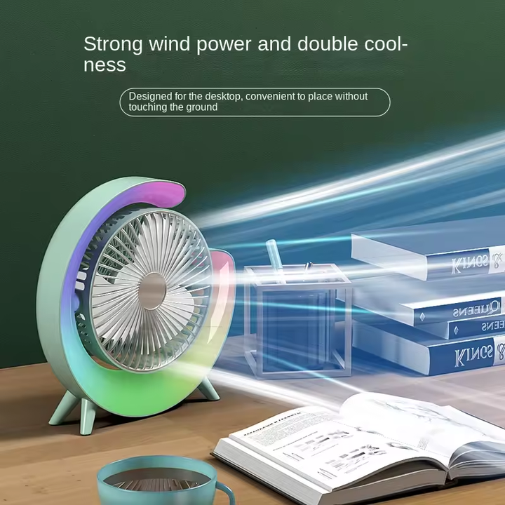 *CoolBreeze Max – Smart Rechargeable Fan with RGB Magic & Long Battery Life*