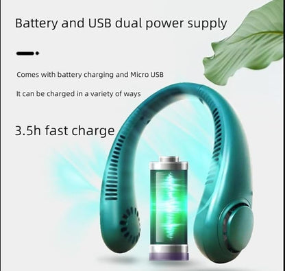  🧊 *Arctic Air Freedom* Wearable Neck Fan – 3-Speed Air Cooler & Purifier | Hands-Free Cooling for Home, Travel & Outdoors !