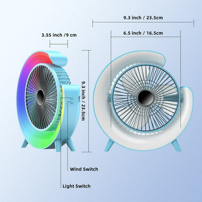 *CoolBreeze Max – Smart Rechargeable Fan with RGB Magic & Long Battery Life*