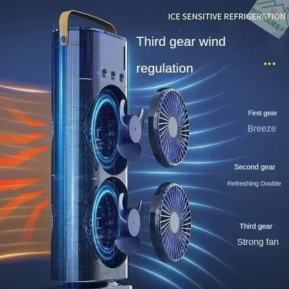 🚀 *Next-Gen Cooling!* Dual-Blade Spiral Air Blower Fan – High-Pressure Wind, Ultra Quiet, Portable Power !