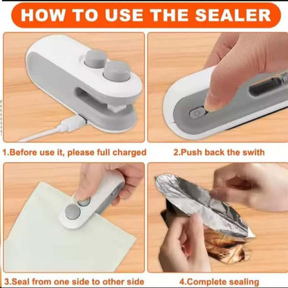 *🛍️ Keep It Fresh with the Mini Sealing Machine!*(Buy 2 Get 1 free-Limited time offer)